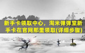 新手卡领取中心，淘米弹弹堂新手卡在*那里领取(详细步骤)